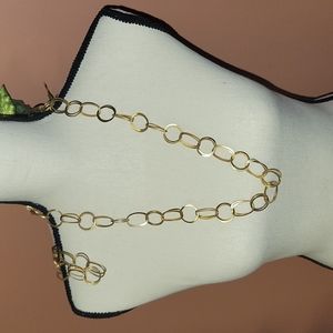Gold tone Large loop chain necklace bracele…